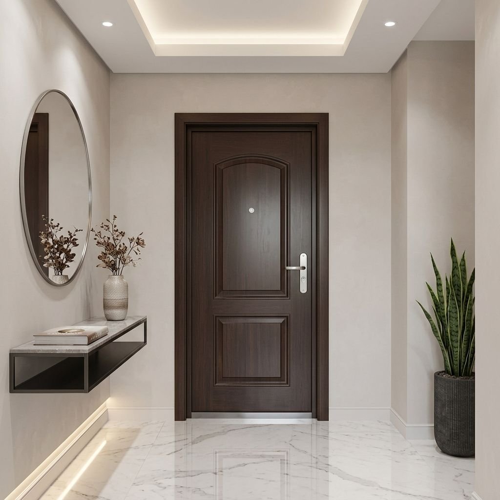 Wholesale European Design Main Entrance Door High Security 3H Fireproof Soundproof Armored Door Set OEM/ODM Factory Price - Image 4