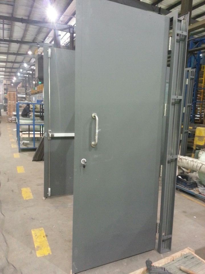 Modern Design UL Standard Finished Side Opening Hotel Hospital Passageway Entrance Metal Steel Fire Door - Image 4