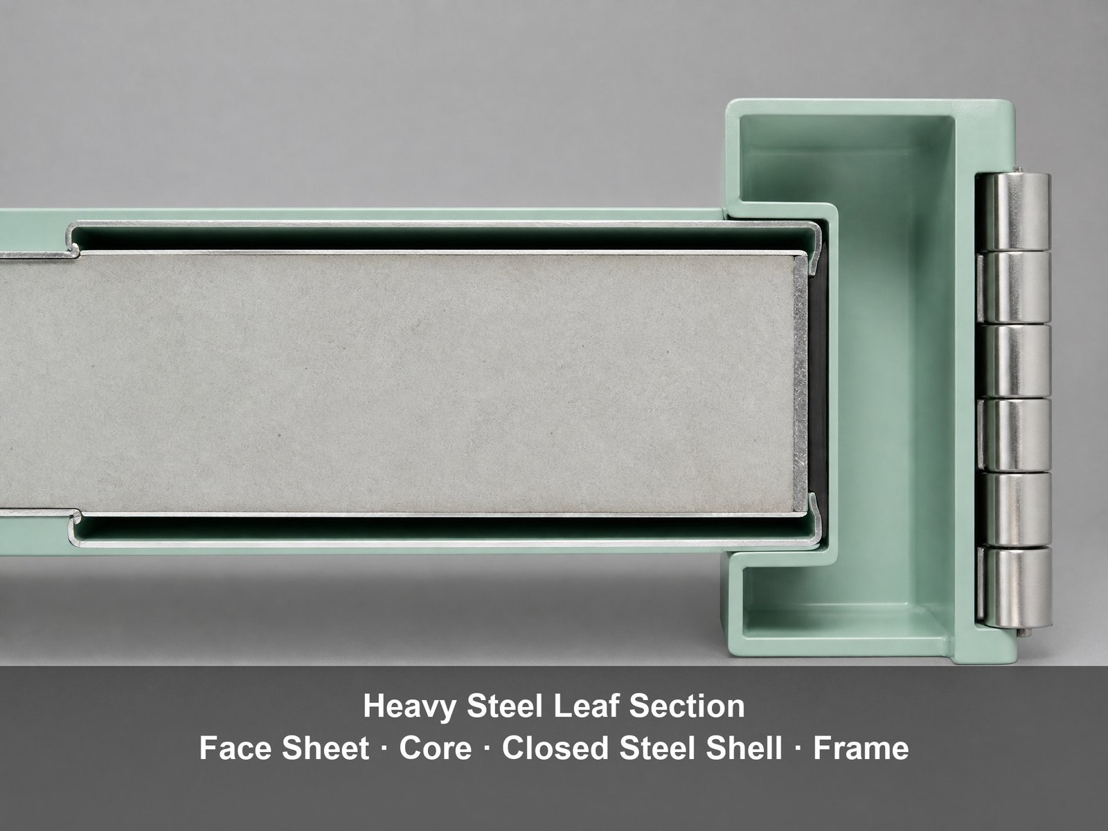 Steel Door 3 Hour Fire Rated Hollow Metal Fire Door UL Listed WHI Green Single Leaf Positive Pressure Steel Frame - Image 5