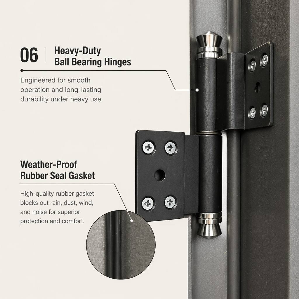 Economical Steel Security Entry Door Durable Metal Front Door for Home Entrance and Warehouse Project CE Certified - Image 5