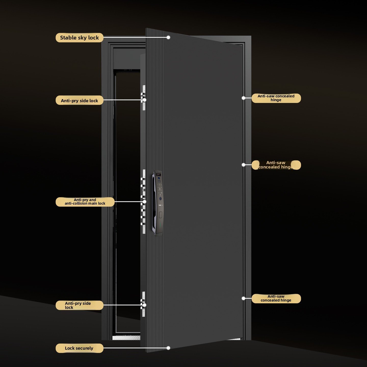 Official Modern Steel Anti-Theft Security Door Level a Entrance Door Finished Surface Villa Main Gate 01 - Image 5