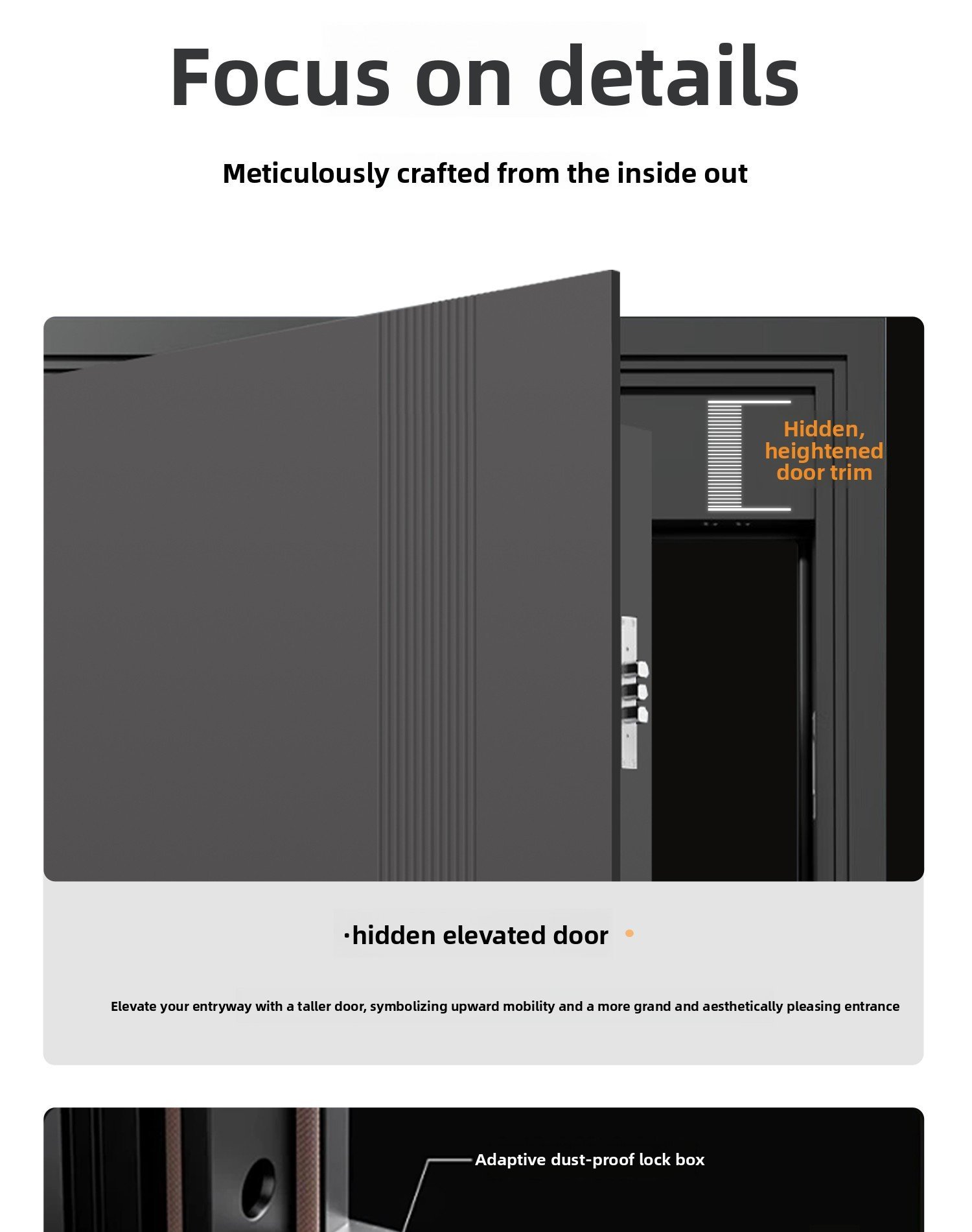 Savani High-End Custom Villa Entrance Door | Modern Smart Anti-Theft Home Security Door 9203 - Image 5