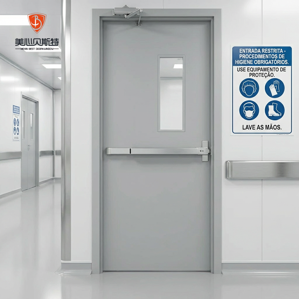 Heavy Duty WH Warnock Hersey Certified 180 Minutes Fire Rated Steel Door with Frame Galvanized Metal Fireproof Door Commercial - Image 5