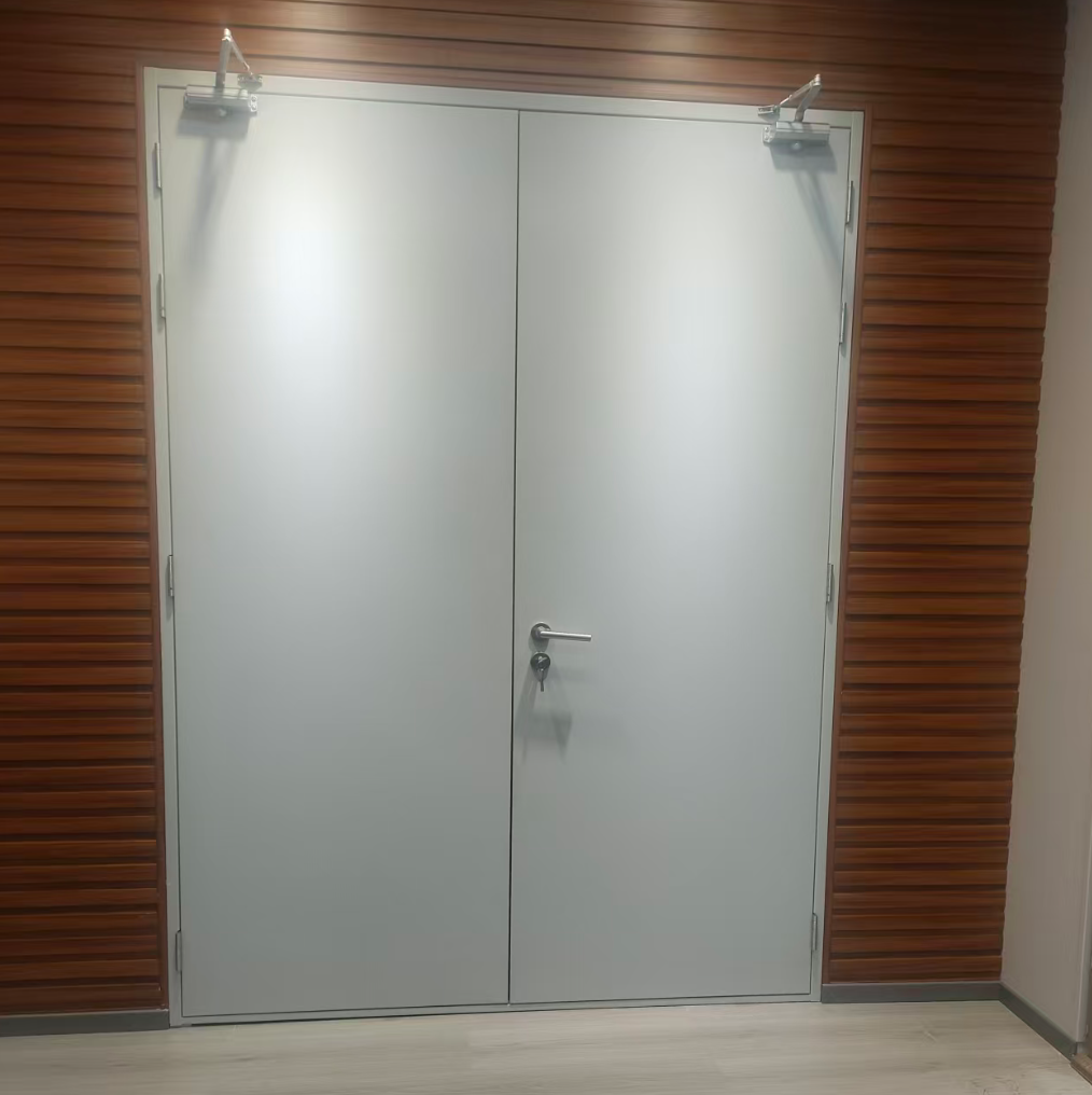 Modern Steel Fire Door with Glass Window Finished Surface for for Commercial Use with Fire Prevention - Image 5