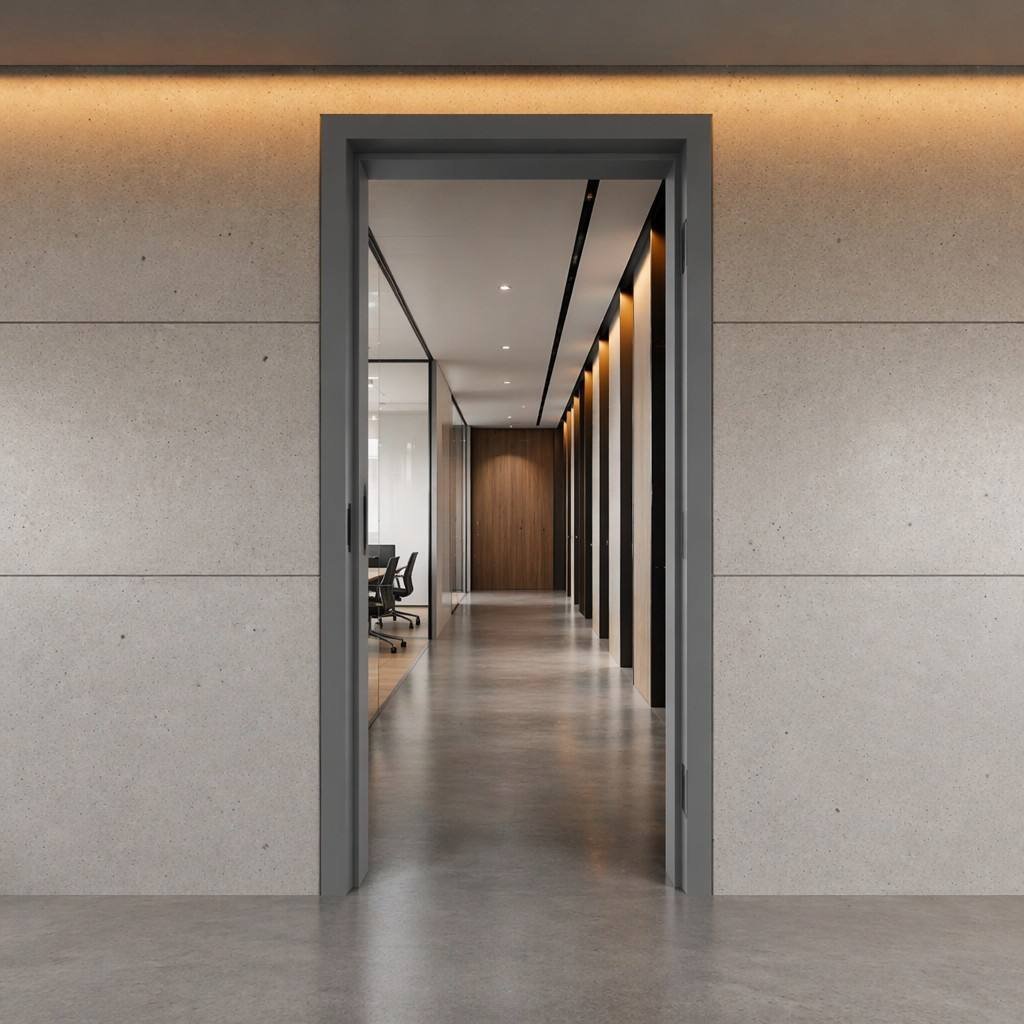 High Strength Galvanized Steel Fireproof Door Frame Masonry & Drywall Compatible Metal Frame with Integrated Smoke Seal - Image 5