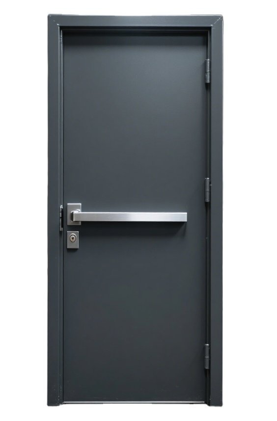 Factory Price ASTM AISI Standard Steel Fire Door - UL Approved Commercial Residential Building Fireproof Door with Panic Bar - Image 5