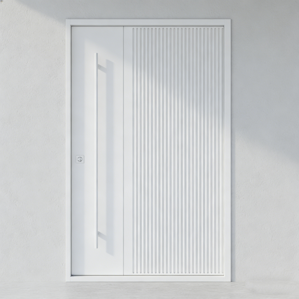 VICENTE Anti-Theft Modern Steel Entry Door with Custom Color Optional Handle & Lock for Commercial Use - Image 5