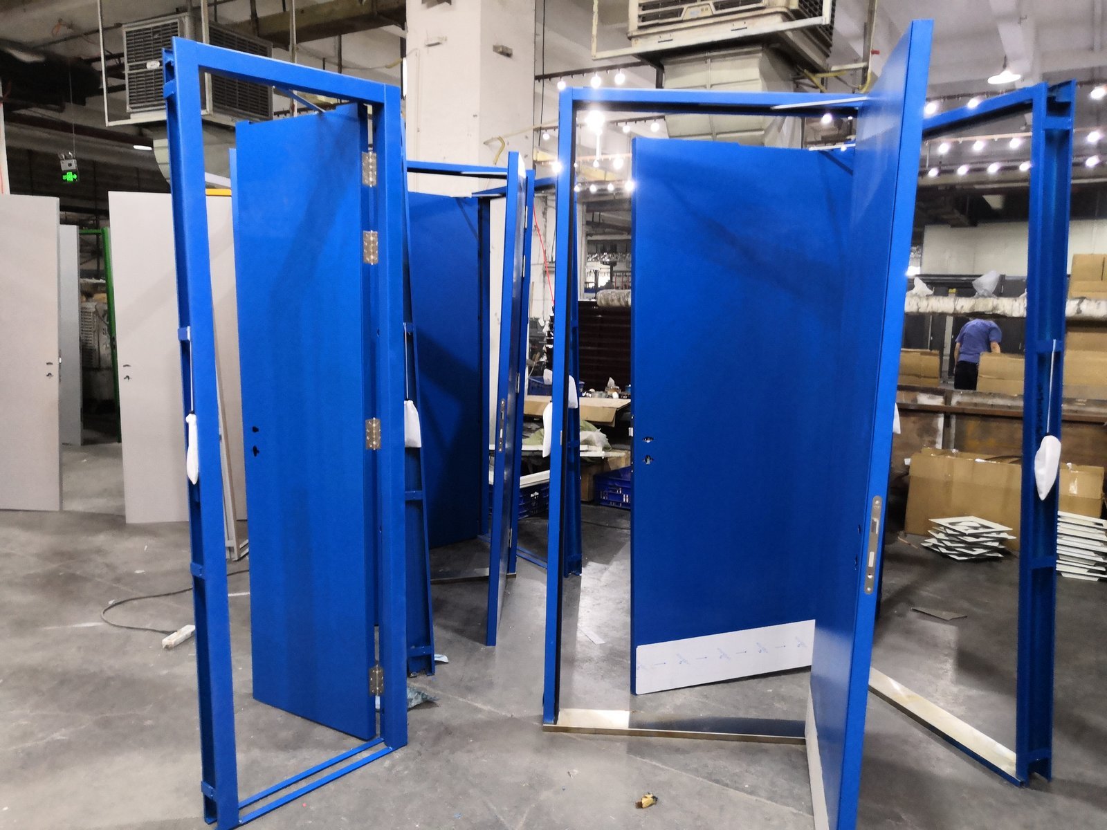 BS Standard 60mind Fire Rated Powder Coating Galvanized Steel Door - Image 6