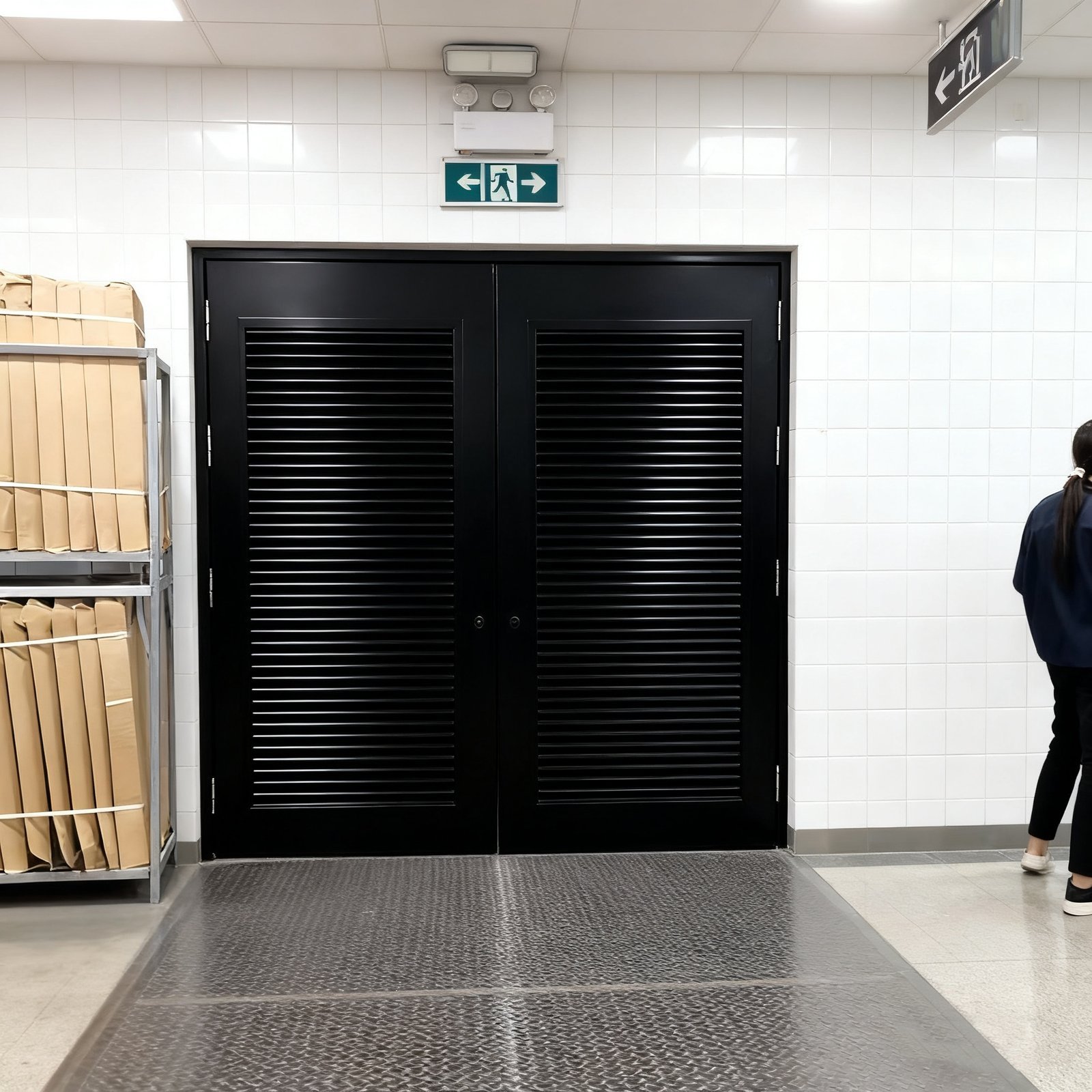 Oversize Steel Fire Rated Door with Louver - Image 6