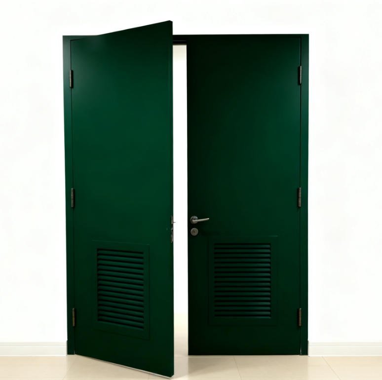 Customizable UL/WHI Certified Steel Fire-Rated Double-Open Door with Louver for Philippine Construction Projects - Image 6