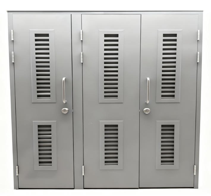 Customizable UL/WHI Certified Steel Fire - Rated Triple Door with Louver for Construction Projects in Costa Rica hospital - Image 6