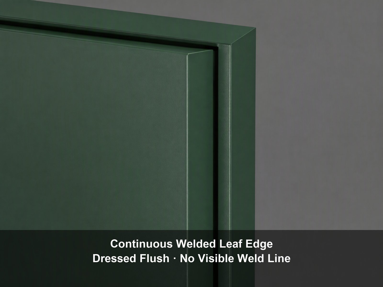 Industrial Door Swing Hinged Hollow Metal Steel Door Fire Rated Green Heavy Duty Steel Stiffened Leaf Single Leaf - Image 6