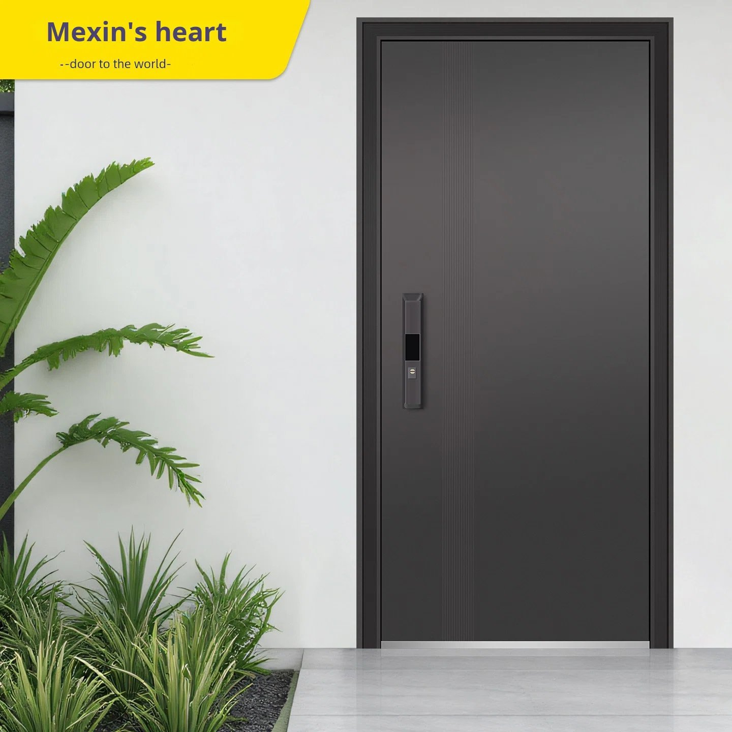 Steel Entry Door | Available As Unequal Door | Front Door for Home & Villa with Fingerprint Smart Lock ZK-6251 - Image 6