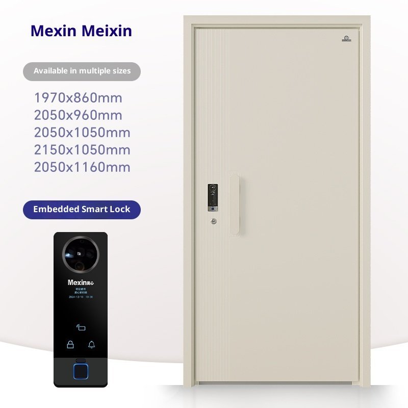 Modern Anti-Theft Security Door Smart Home Entrance Door Interior Cream-Style Entry Custom Villa Main Gate 6230 - Image 6