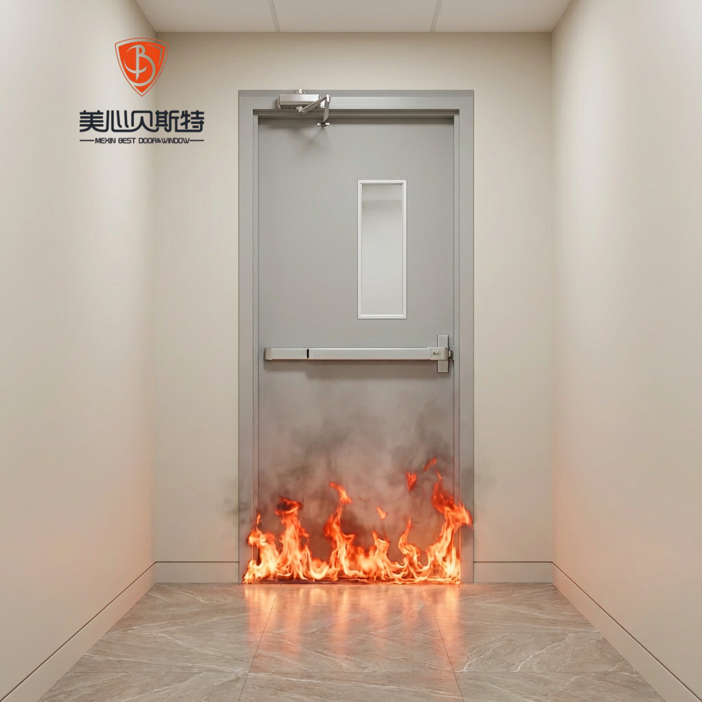 Certified 60 120 Mins Steel Fire Rated Door with Intertek WH Warnock Hersey Mark for Luxury Hotel Commercial Building - Image 6