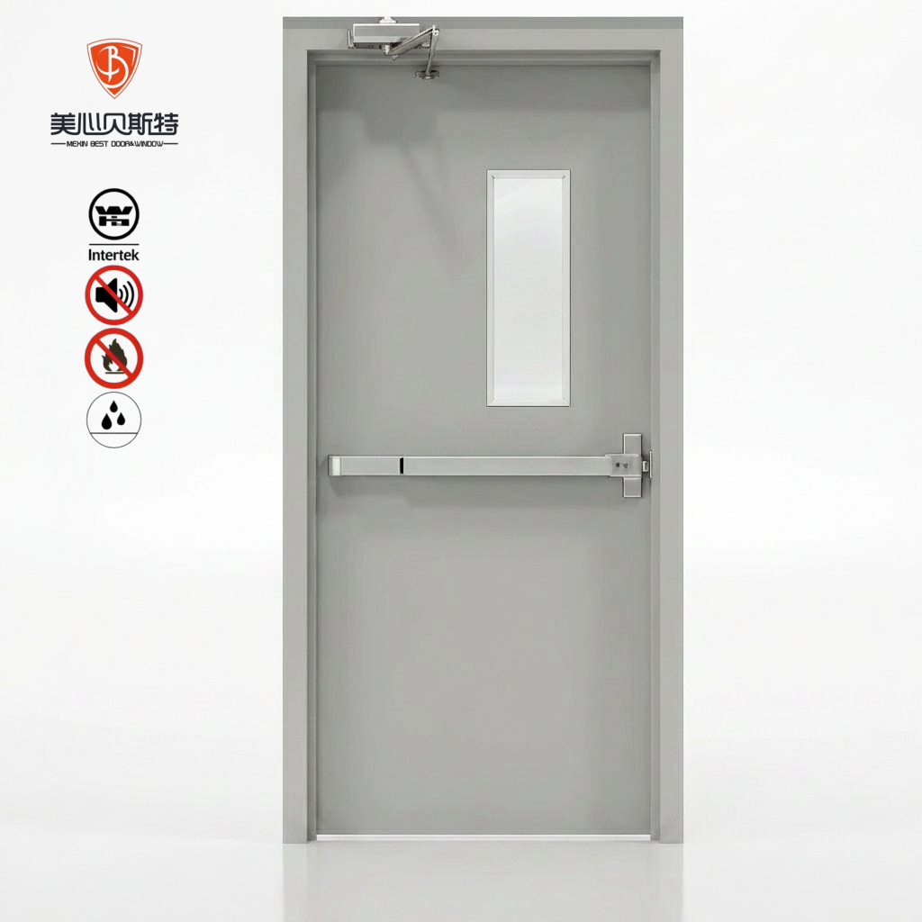 WH Certified Warnock Hersey 90 Mins Fire Rated Steel Door with UL Listing for Commercial Building Metal Emergency Exit Doors USA - Image 6