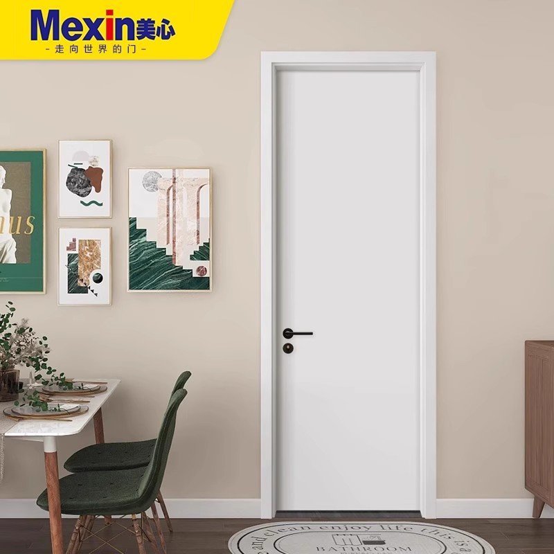 Model 2000 Modern Solid Wood Interior Door | Soundproof Wooden Bedroom Door for Home Decoration - Image 8